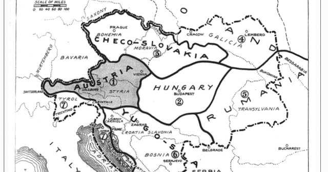 La paz con Austria-Tratado de Saint Germain