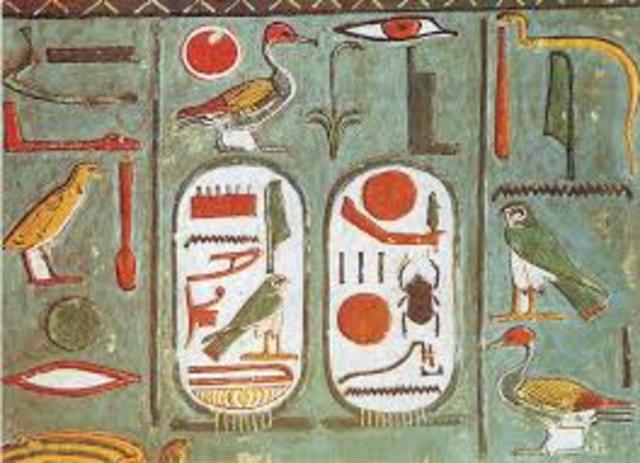 Jeroglíficos en Egipto