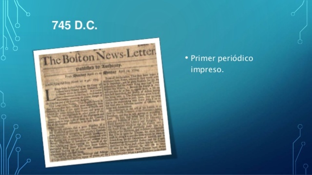 Primer periódico impreso