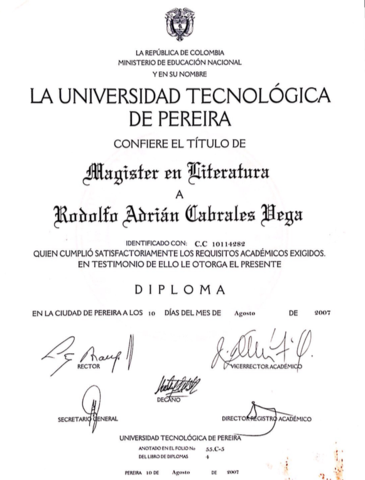 Maestría en Literatura Latinoamericana