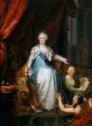 Début du règne de Catherine II en Russie