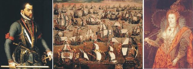 Queen Elizabeth I defeated Philip ll's Spanish Armada