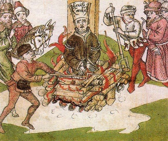 Jan Huss was burned at the stake for being a heretic