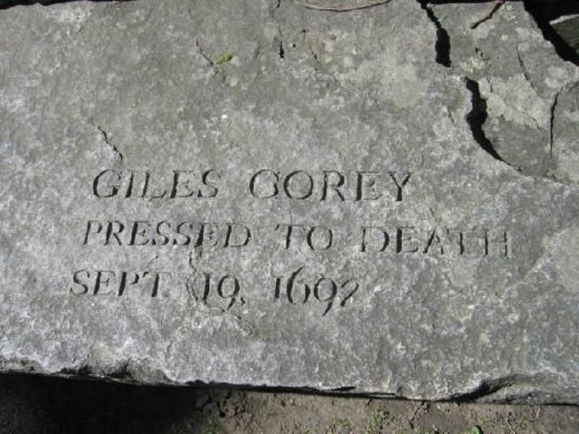 Giles Corey's Trial and Stoning