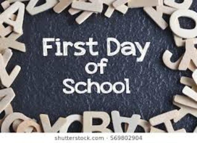 The first day of school/Pre-k