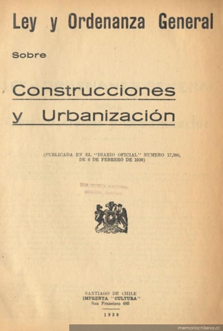 Ley general de Urbansimo y construcciones