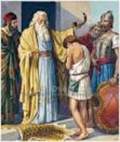 año 1000  a.c El Espiritu Santo vino con poder sobre David