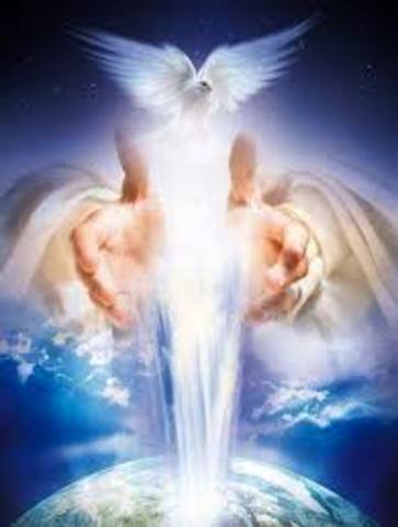 El Esprititu santo derramandose profetizado por el profeta Joel