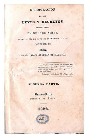 Decreto del gobierno de Rosas