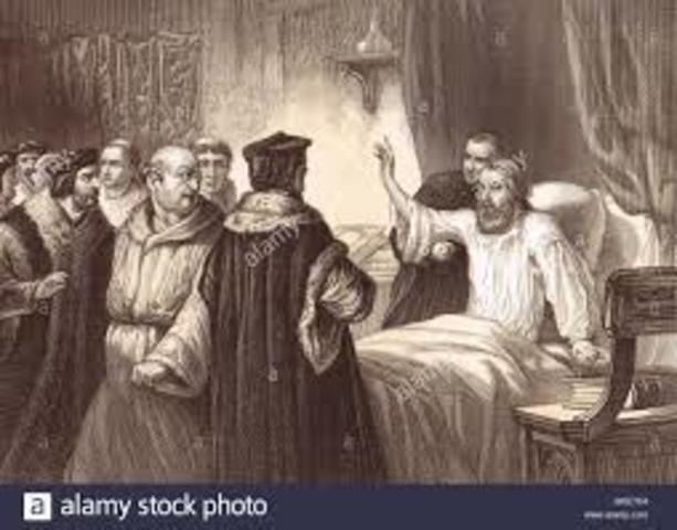 John Wycliffe argued the Bible was the highest religious authority -not the Pope.