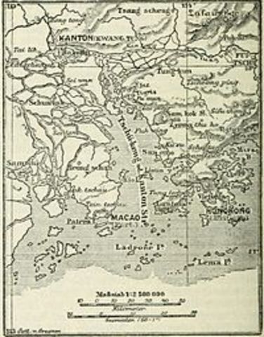 establecimiento del punto comercial de Macao en china