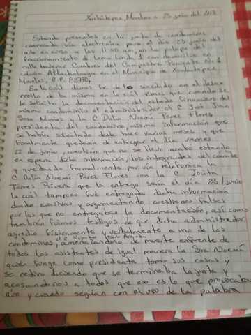 solicitud de cuentas a presidenta y administrador