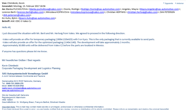 Acuerdo entre SAS México y Valeo