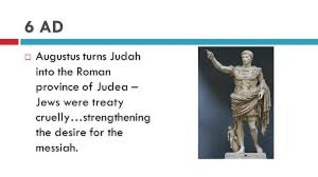 Augustus makes Judah a Roman Province