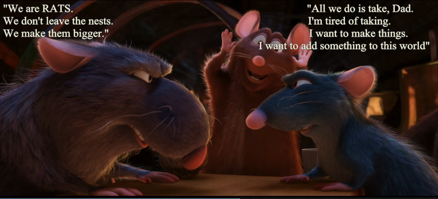 Remy doesn't want to a thief.