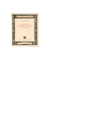 Ricardo- Principios de Economía Política y Tributación.