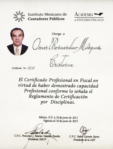 Certificar Contadores