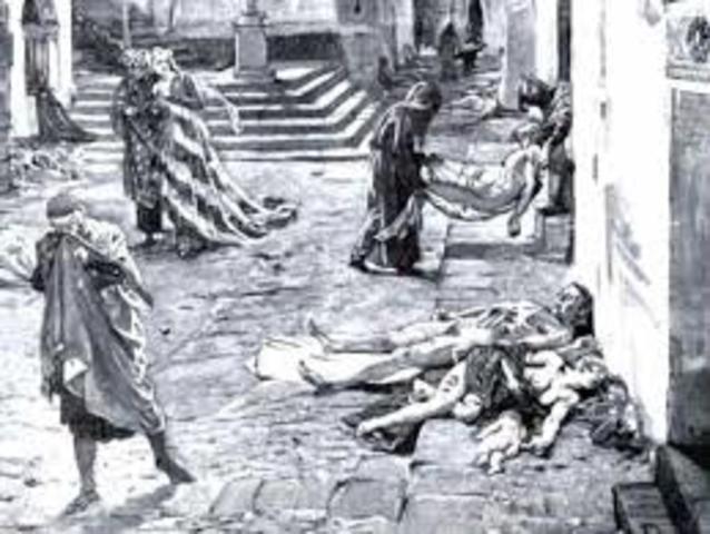 black death begins in Europe