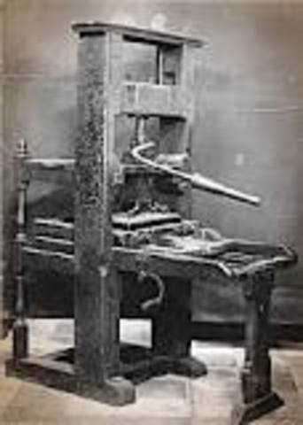 Johannes Gutenburg invented the printing press.