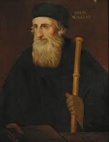 John Wycliffe argued the Bible was the highest religious authority - not the Pope