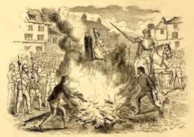 Jan Huss was burned at the stake for being a heretic