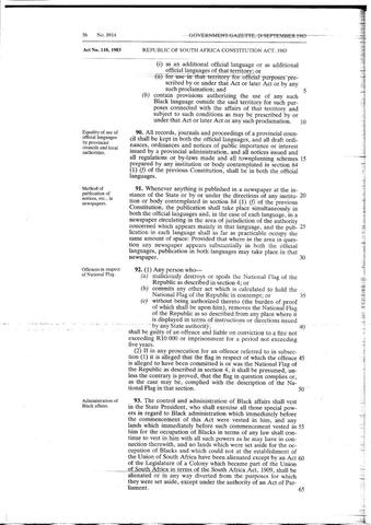 Black Affairs Administration Act No 45