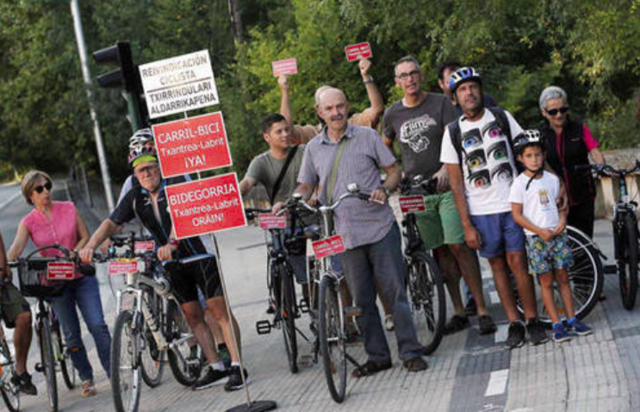 Reaparece el carril bici de Labrit