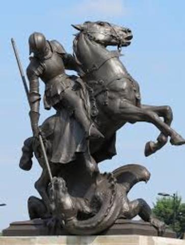 Donatello creates his statue of St. George