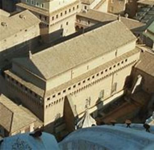 Michelangelo begins painting the Sistine Chapel