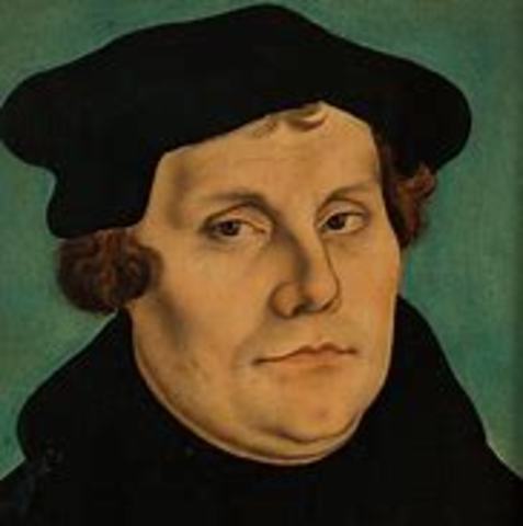 Martin Luther presents the Ninety-five Theses