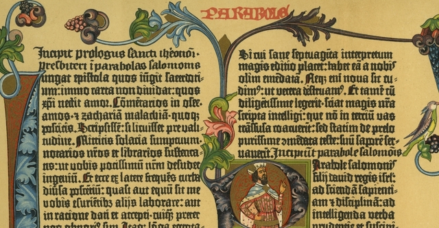 Gutenberg prints Bible using movable type