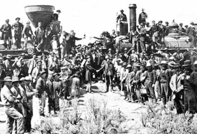 Transcontinental railroad completed