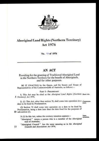 Aboriginal Land Rights