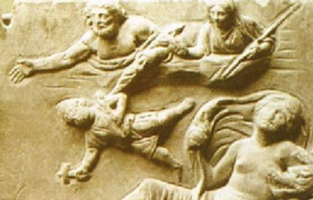 Hephaestus thrown off Mount. Olympus