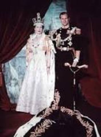 The coronation of Elizabeth II