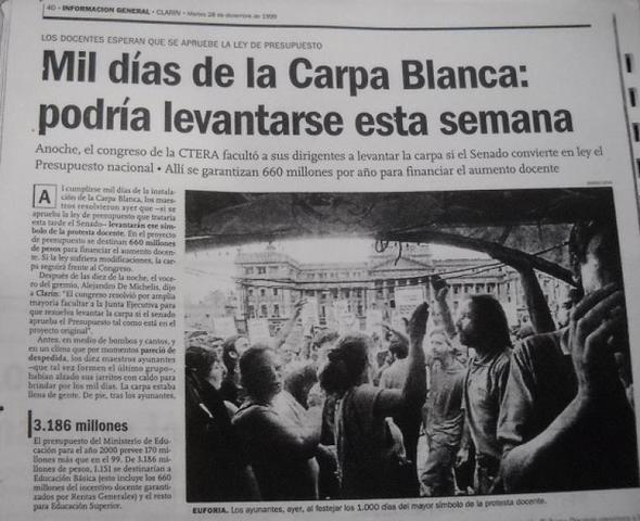 Se levanta la Carpa Blanca