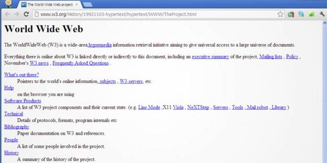 Nace la primera página web