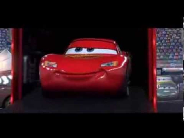 Lighting McQueen is at the race track