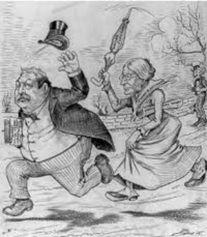 Susan B. Anthony is arrested and brought to trial in NY for attempting to vote for Ulysses S. Grant