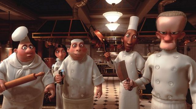 The chiefs find Remy in the kitchen.