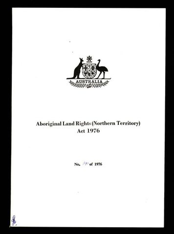Aboriginal Land Rights (NT) Act 1976