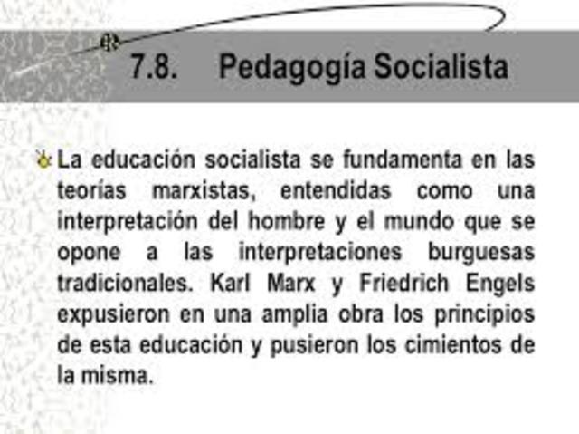 PEDAGOGÍA SOCIALISTA