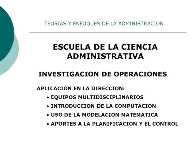 Teoria de la ciencia administrativa