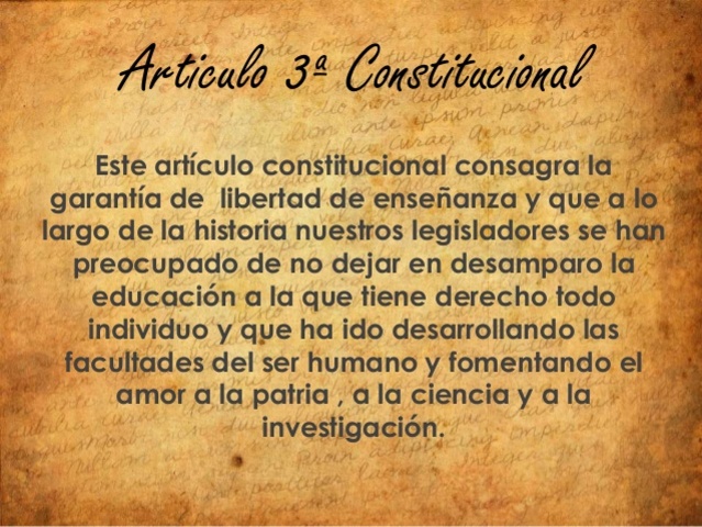 fue publicado el nuevo articulo 3°