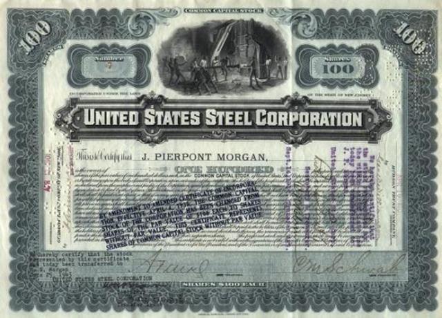 J.P. Morgan forms U.S. Steel