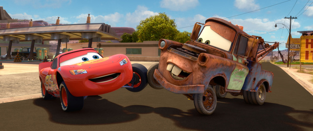lightning playing with mater