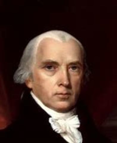 James Madison is inaugurated President of the US
