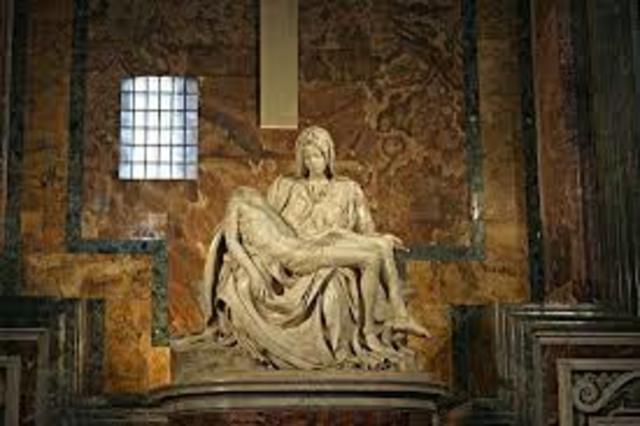 Michelangelo sculpted the Pieta