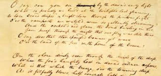 Writing of the National Anthem