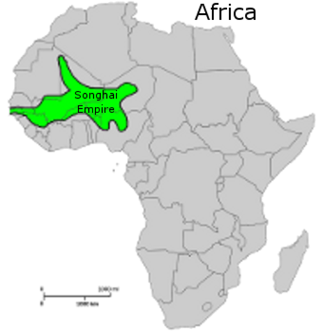 The Songhai Empire was established in Africa